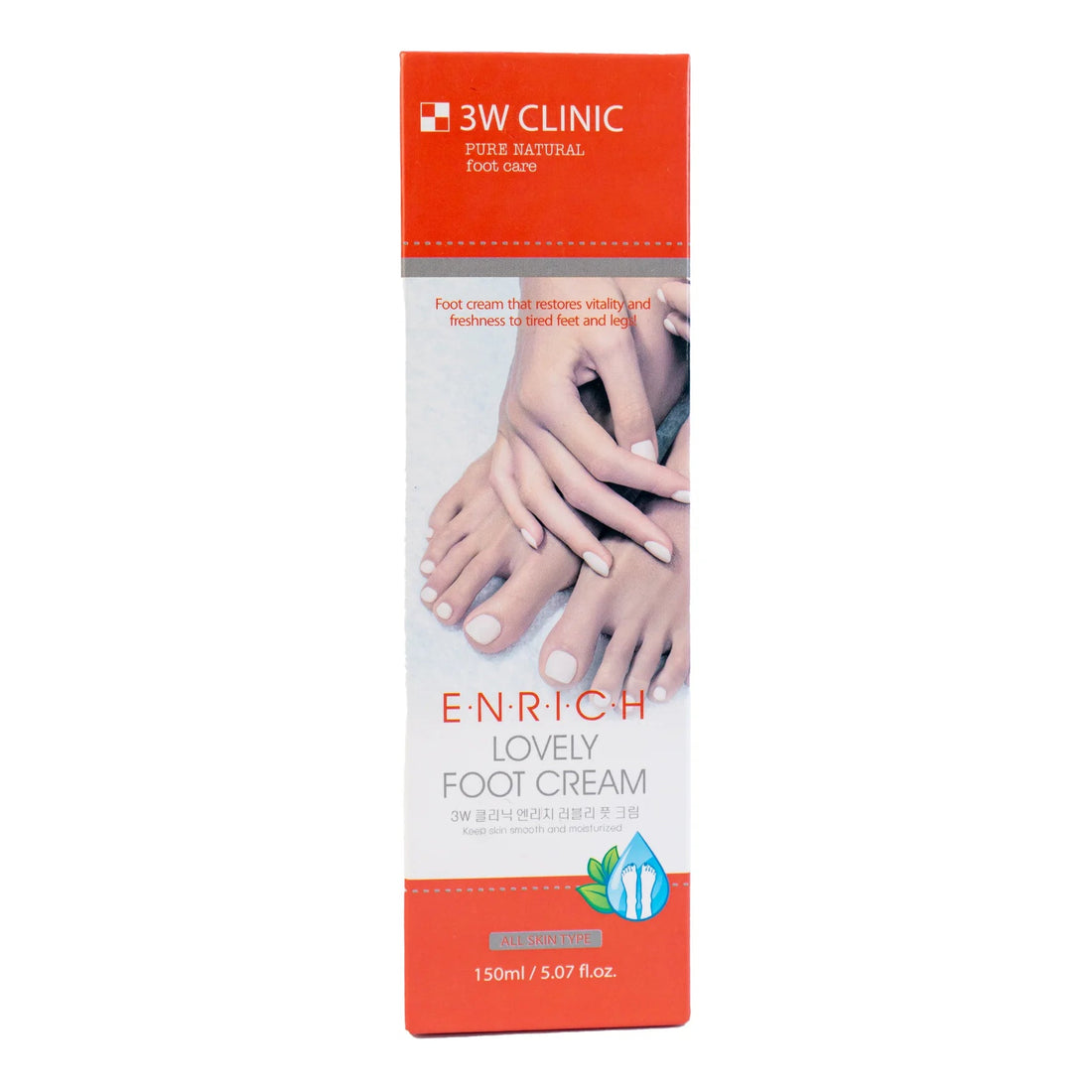 3W CLINIC Enrich Lovely Foot Cream 100ml - KeenCares