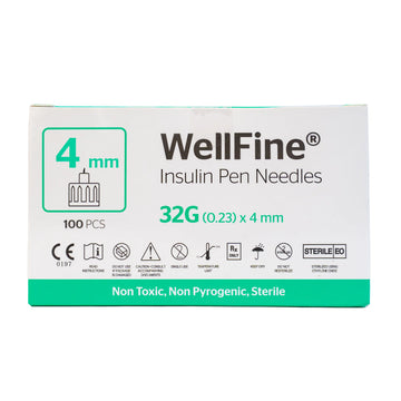 WellFine Insulin Pen Needles 32G (0.23) x 4 mm