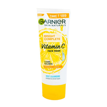 Garnier Bright Complete Vitamin C Face Wash 100ml - KeenCares