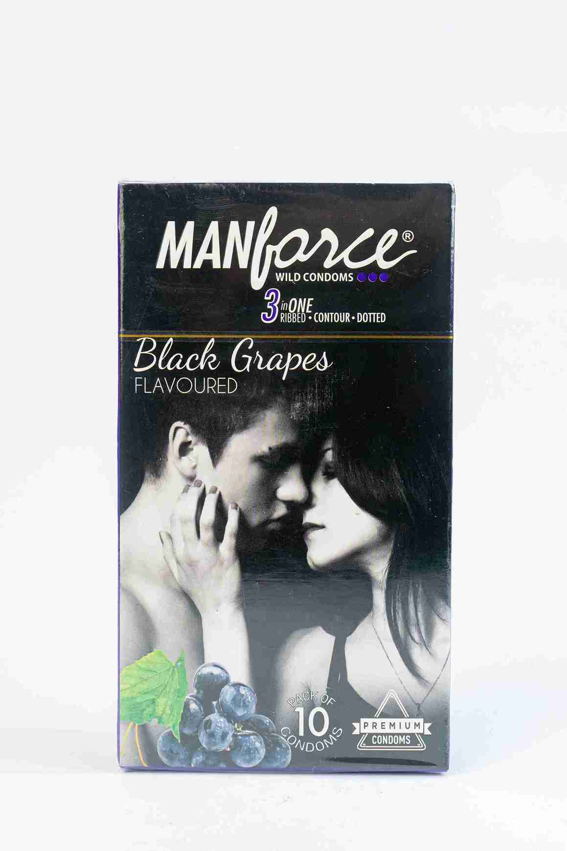 Manforce Wild Black Grapes Flavoured 10p Condoms for fun and protection