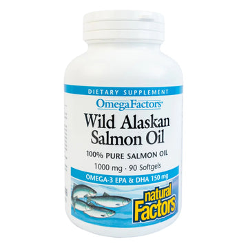 Natural Factors Wild Alaskan Salmon - 90 Softgels - KeenCares