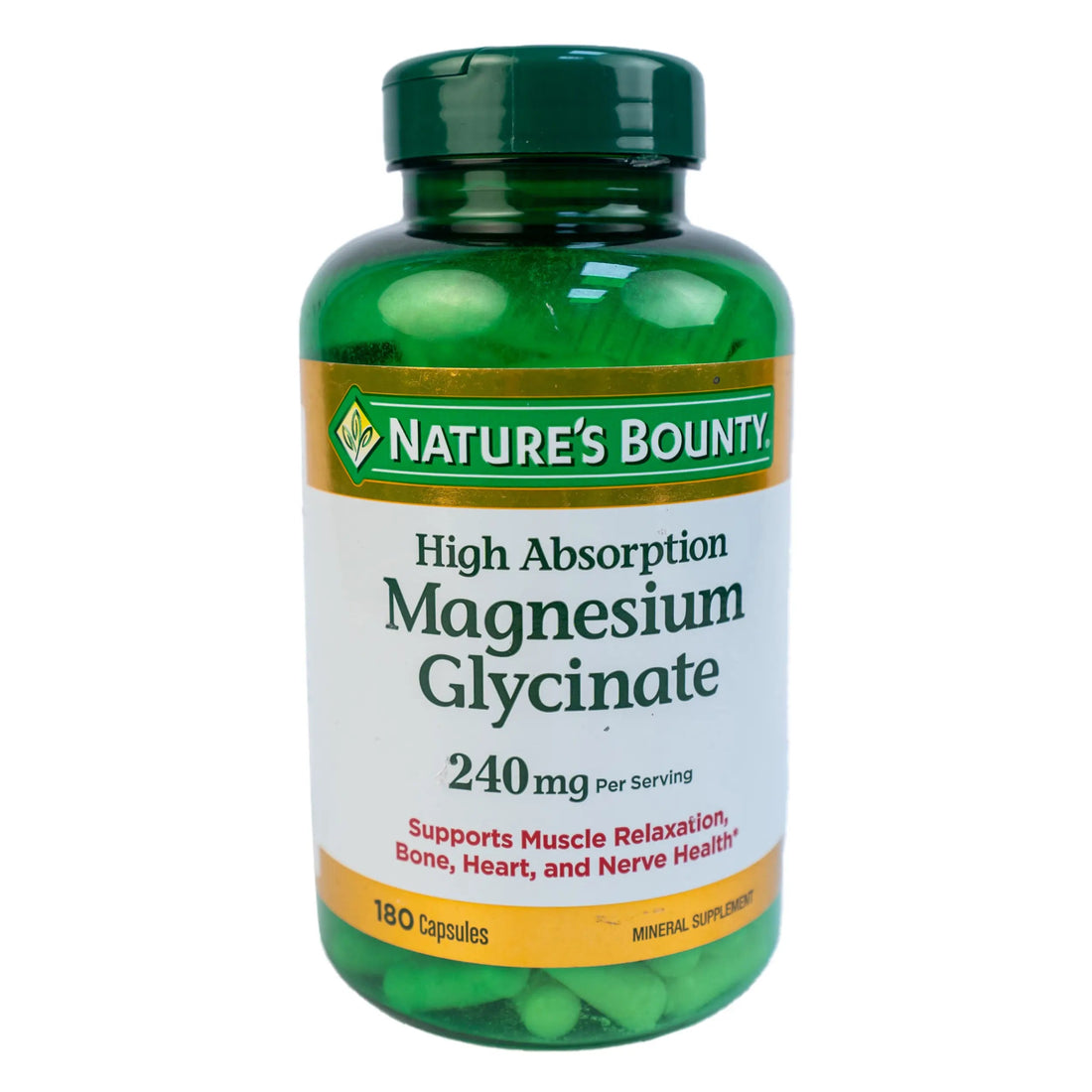 Nature's Bounty Magnesium Glycinate 240Mg 180 Capsules - KeenCares
