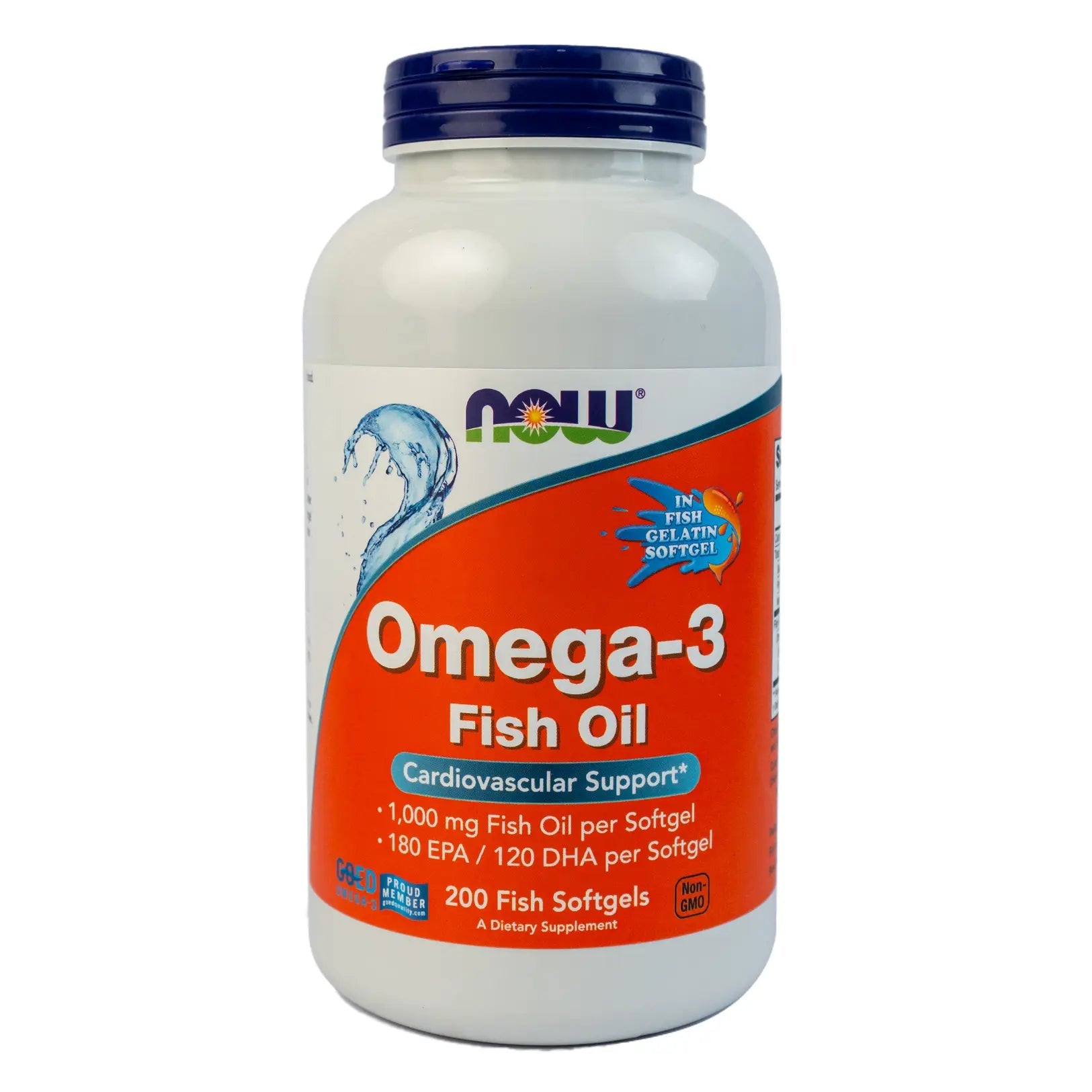 NOW Foods, Omega - 3 Fish Oil 1000 mg (200 Softgels) - KeenCares