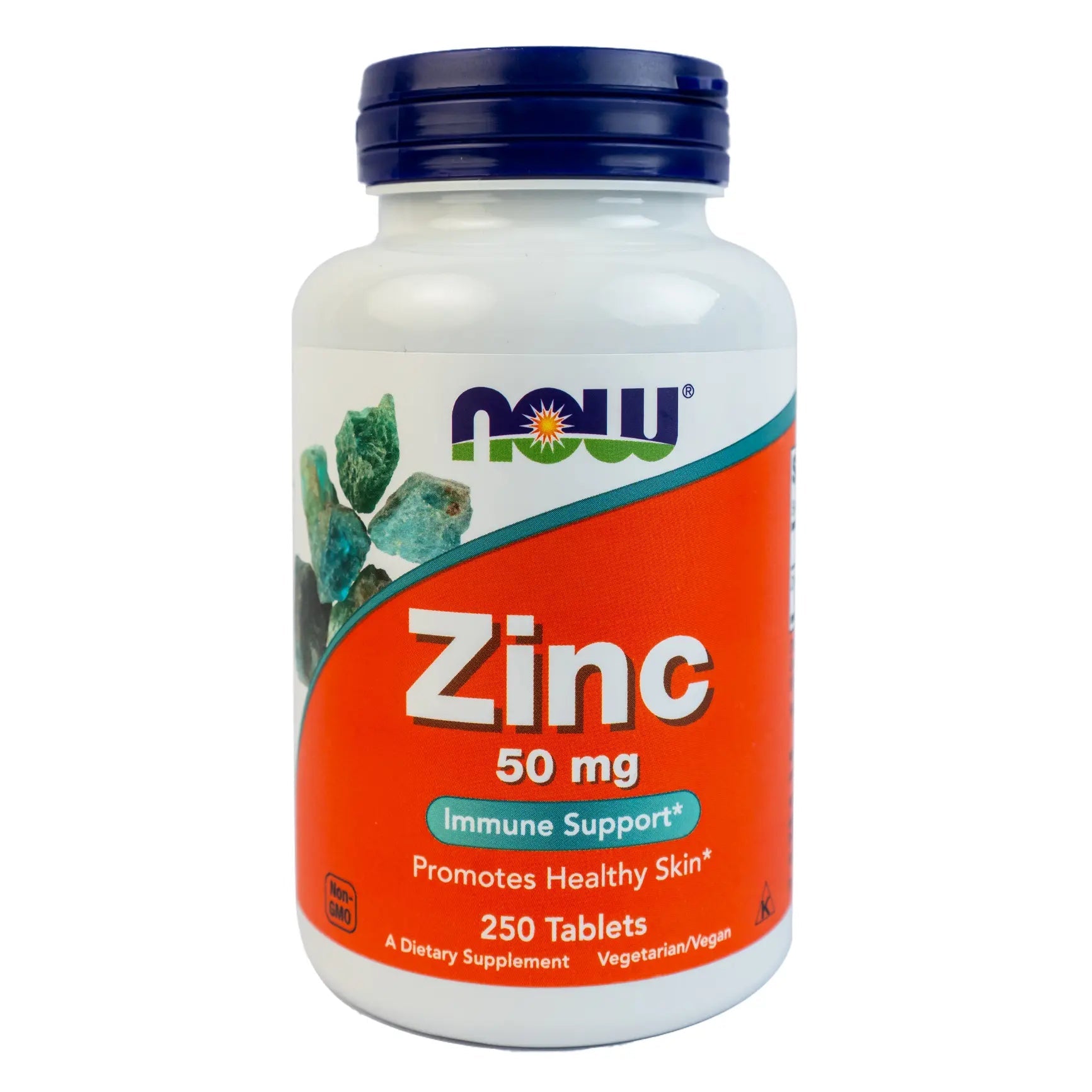 NOW Immune Support Zinc 50 mg 250 tablets Promotes Healthy Skin - KeenCares