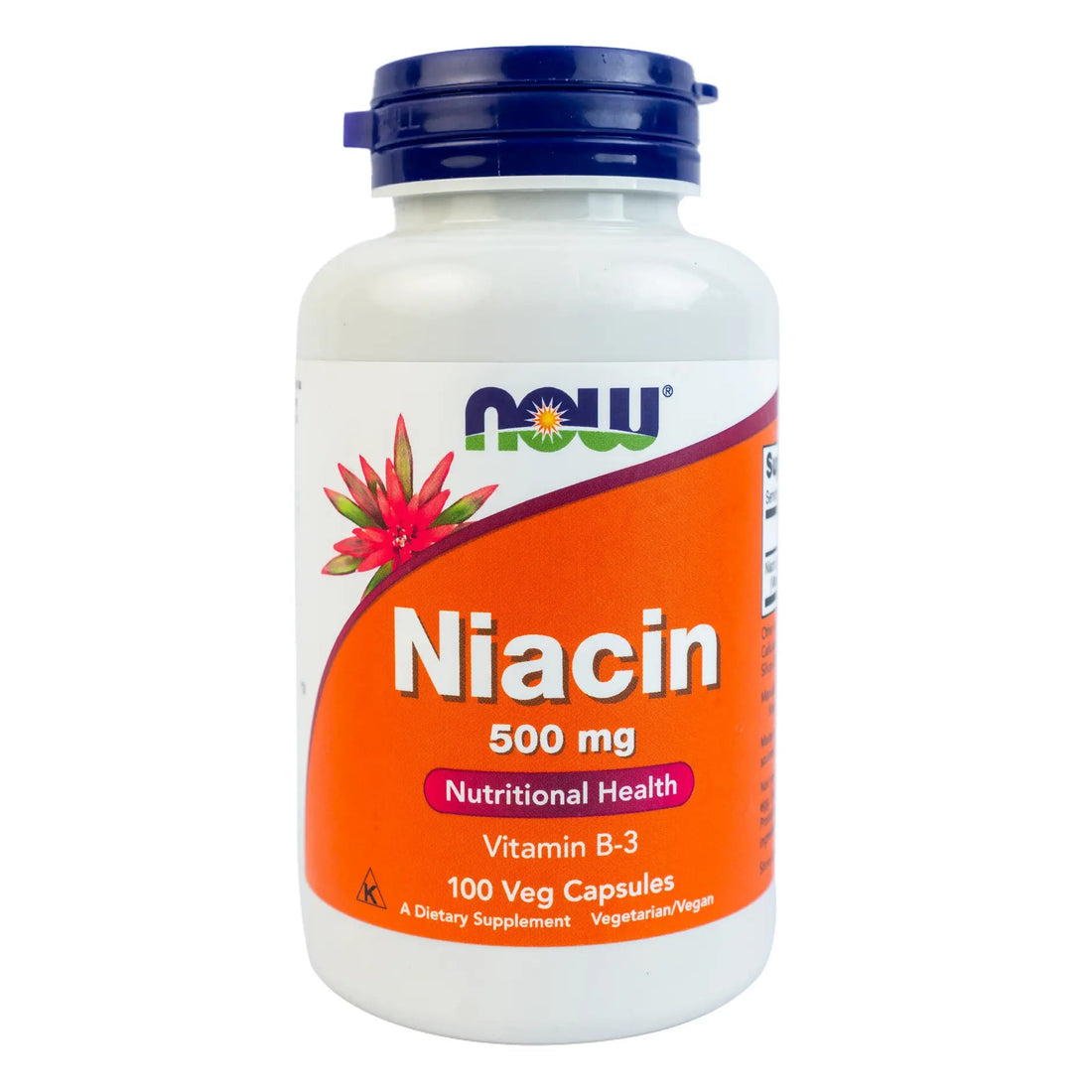 NOW Niacin (Vitamin B - 3) 500 mg - 100 Capsules - KeenCares
