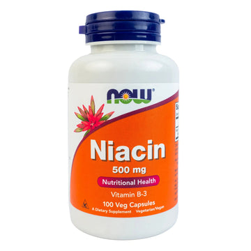 NOW Niacin (Vitamin B - 3) 500 mg - 100 Capsules - KeenCares