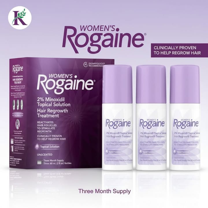 Rogaine Women’s 2% Minoxidil Topical Solution Hair Regrowth Treatment (3 - Month Supply) - KeenCares