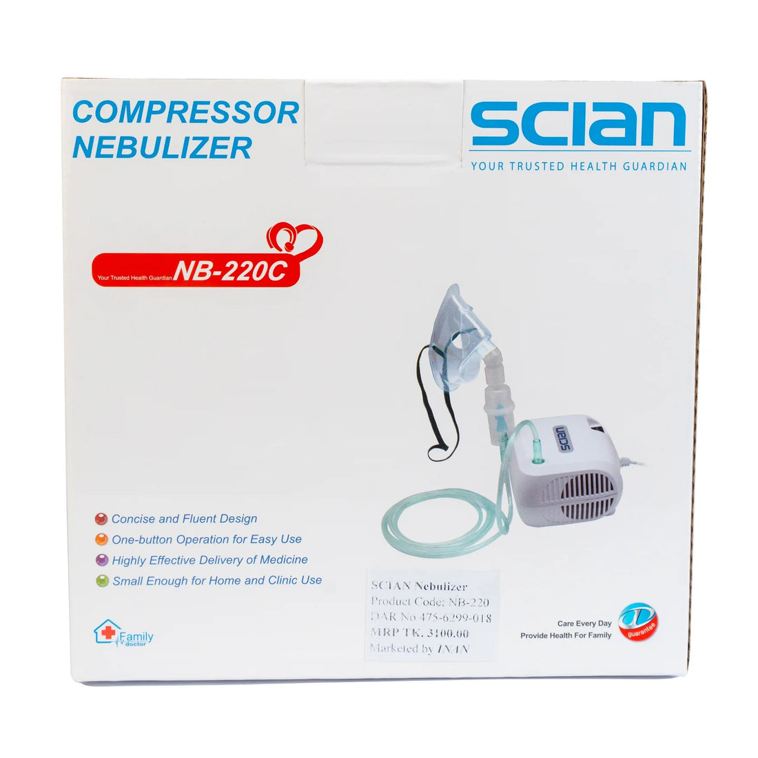 SCIAN Compressor Nebulizer NB - 220C - KeenCares